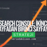 Google Search Console veri analizi ile 11. sıradan 1. sayfaya yükselen trafik grafiği.