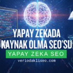 Yapay zekada kaynak olma SEO yaklaşımını anlatan kapak görseli