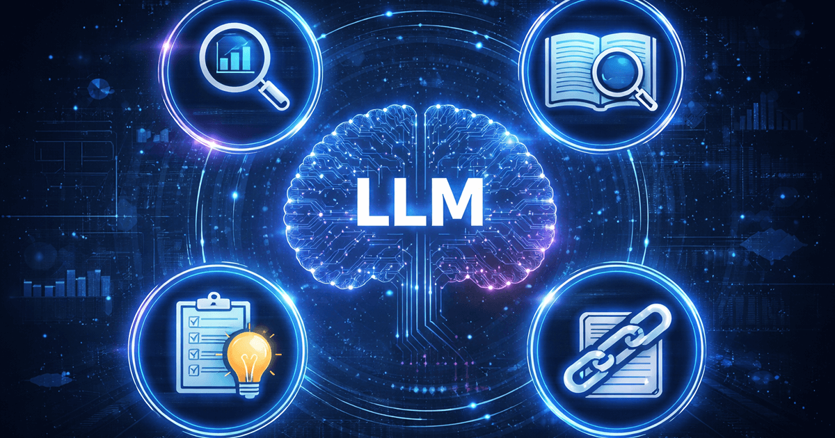 LLM sistemlerinin veri, otorite ve sinyal bütünlüğünü analiz etmesini temsil eden dijital görsel